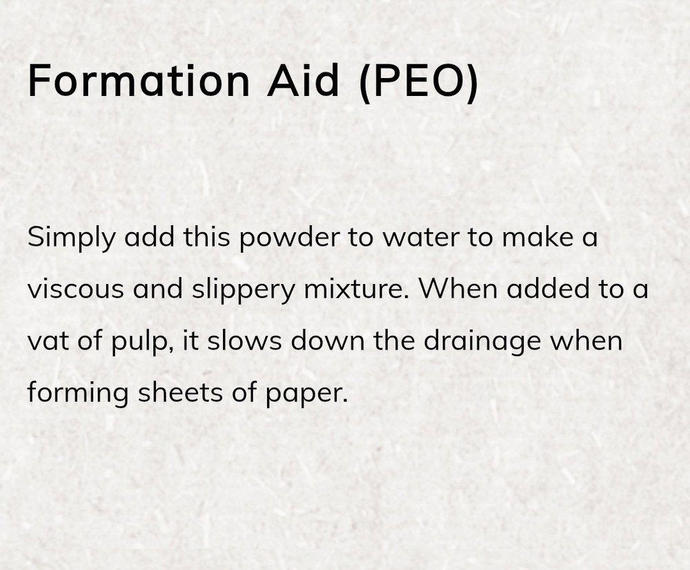 Formation Aid, 2 oz Papermaking Techniques, Comic Book Conservation Paper Pulp