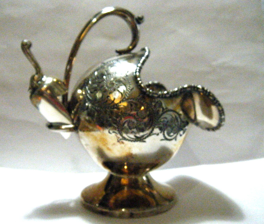 Antique Complete Sugar Scuttle & Spoon Set Silver Plated Cooper Brothers England
