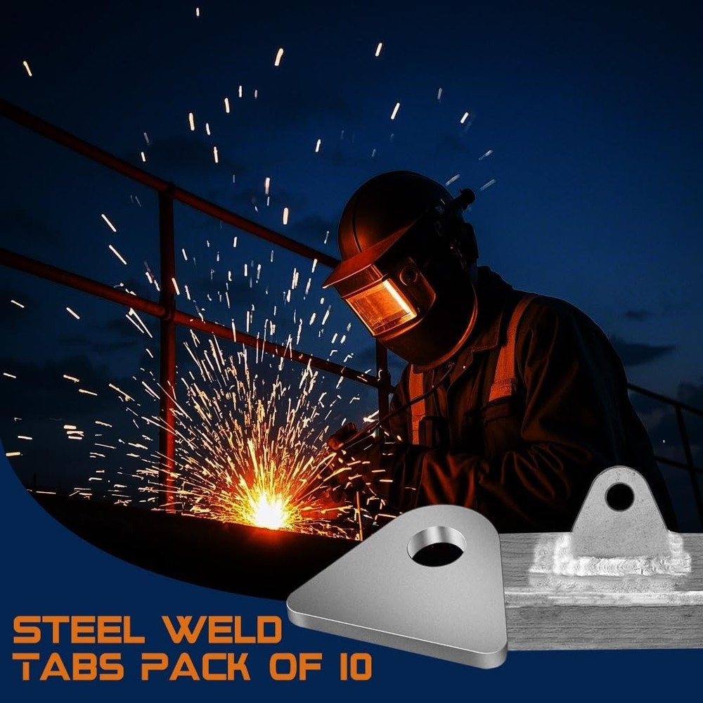 Weld on Tabs, Steel Shock Basic Weld Tab, Universal Weld on Tabs Flat Bottom Mou