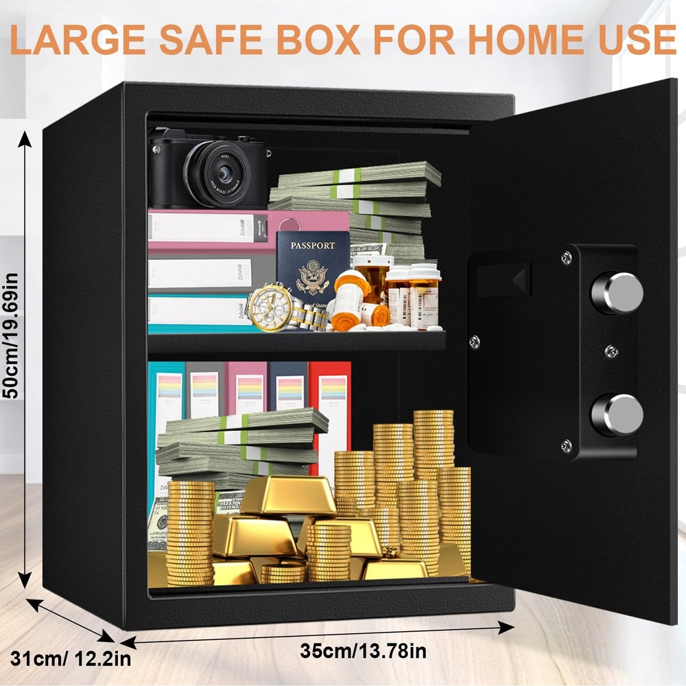 3.3 Cubic Feet Home Safe Fireproof Waterproof Digital Security Safe Box Programm