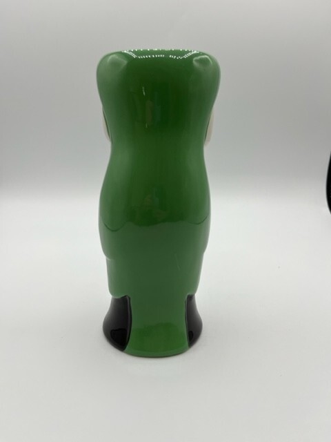 Green Parrot 7 3/4" Vase No Chips Or Cracks