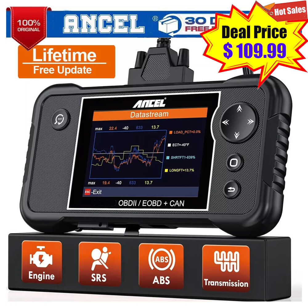 Ancel FX2000 OBD2 Scanner ABS SRS Code Reader Check Engine Car Diagnostic Tool