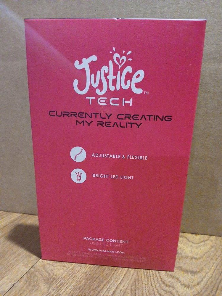 JUSTICE TECH Desktop USB Light Adjustable, Flexible & Bright - SMILEY - NIB