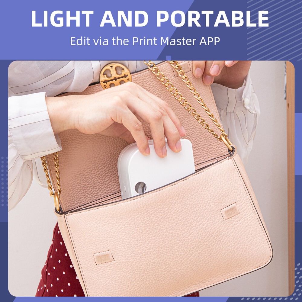 Wireless Pocket Mini Thermal Transfer Label Maker Paper Printer Printing Machine