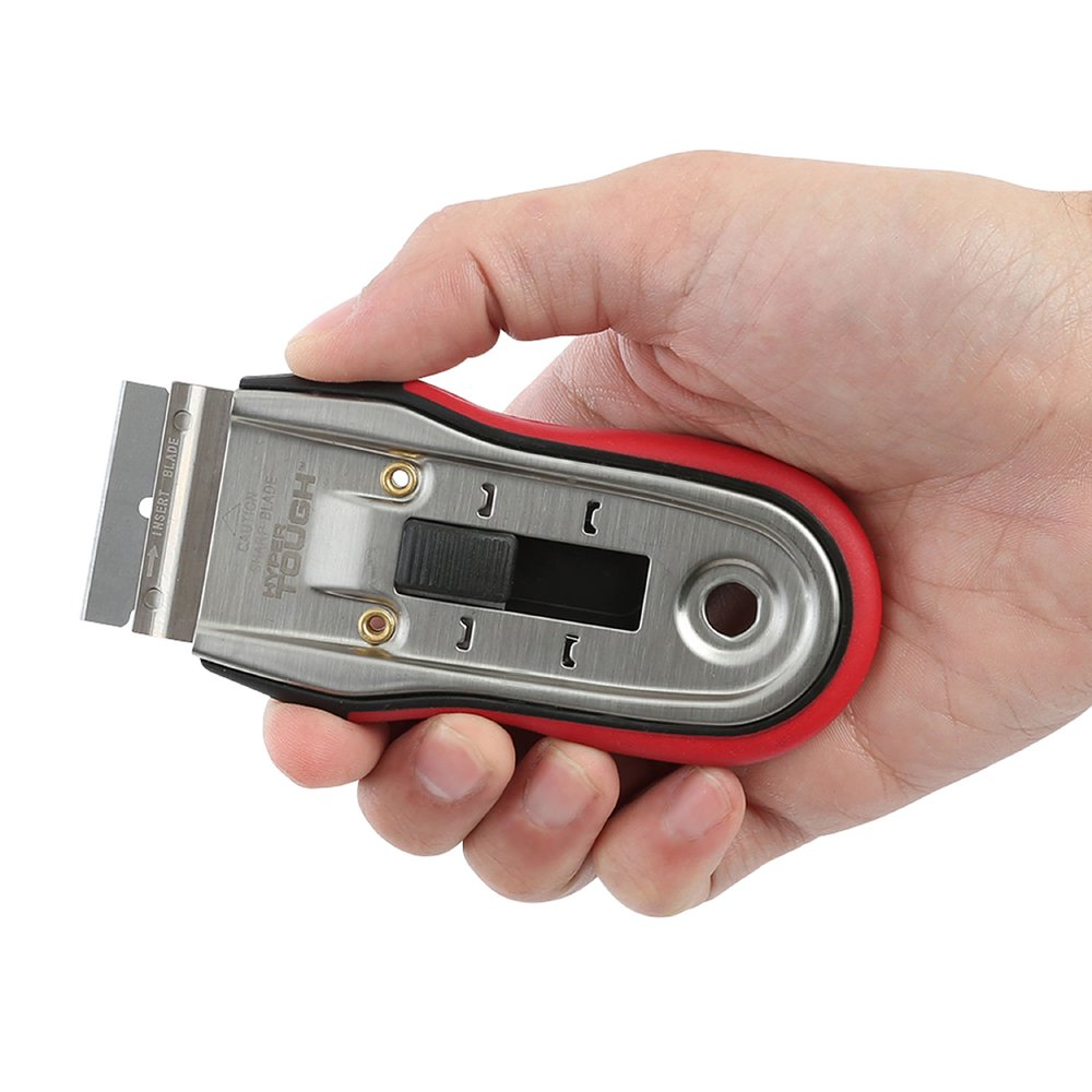 Stainless Steel Razor Scraper with Soft Grip Handle Retractable Blade Trimming