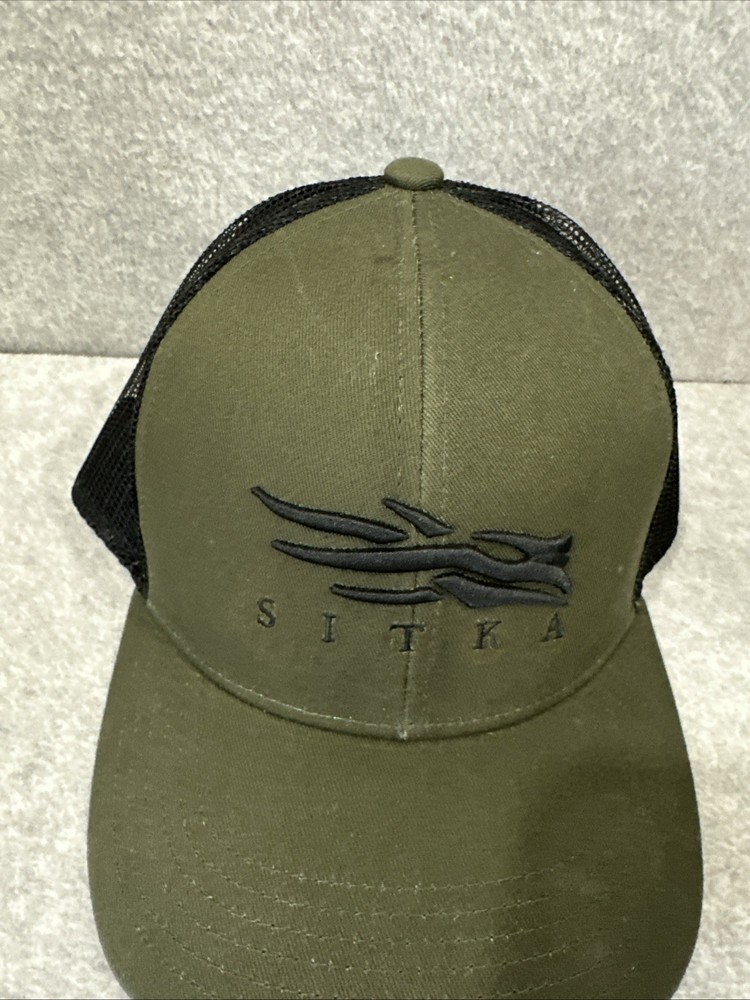 Sitke Icon Mid Pro Trucker Hat Snapback Cypress Green & Black - EXCELLENT