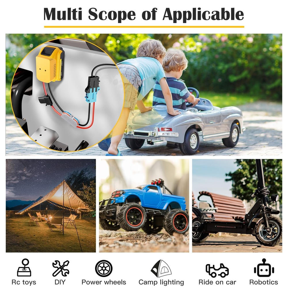 Power Wheels Adapter for Dewalt 20V Battery 1-Pack