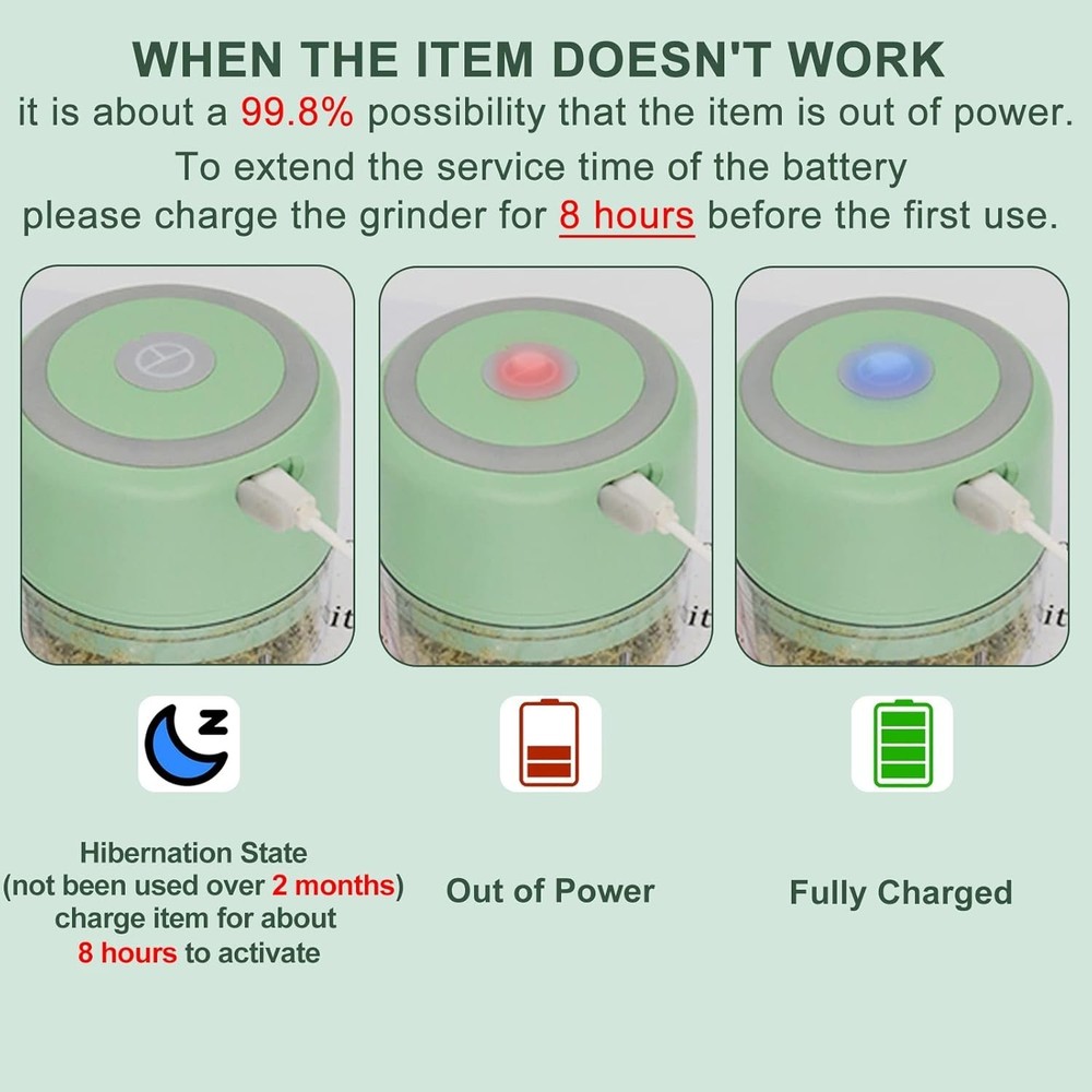 Herb Grinder Electric Spice Grinder [Large Capacity/High Rotating Speed/Elect...