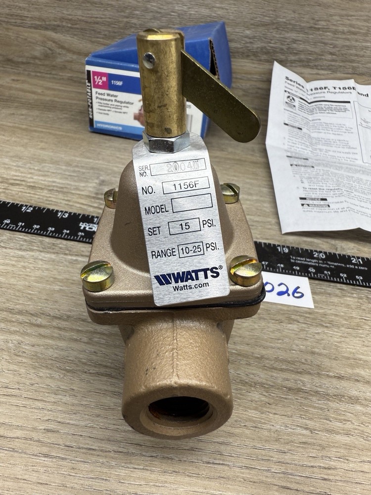 NEW IN BOX WATTS 1156F 1/2" Threaded Iron Pressure Regulator 0386425