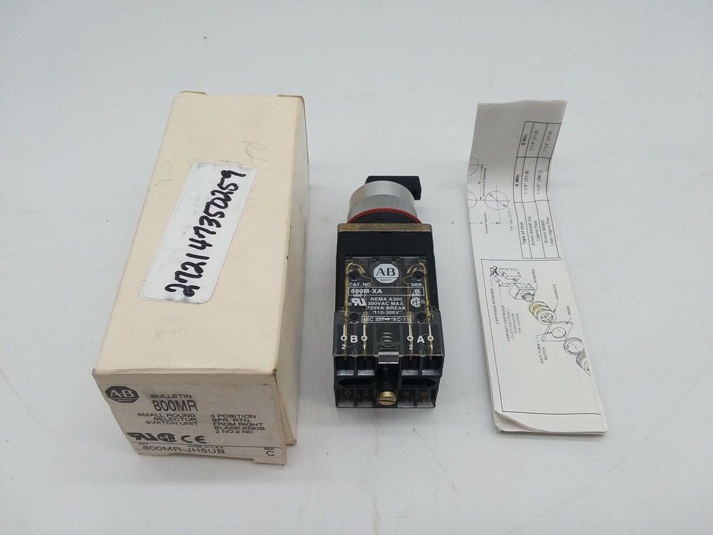Allen Bradley 800MR-JH5UB Small Round Selector Switch