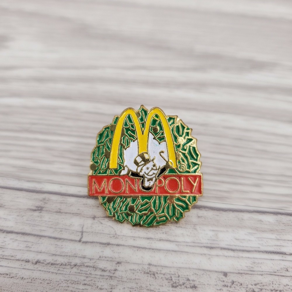 1995 McDonald's Monopoly Game Employee Uniform Lapel Pin