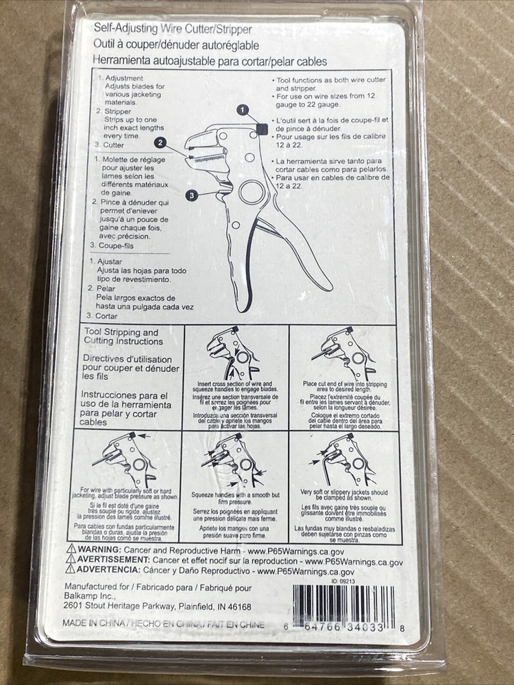 NAPA 780203 Self-Adjusting Wire Cutter / Stripper New