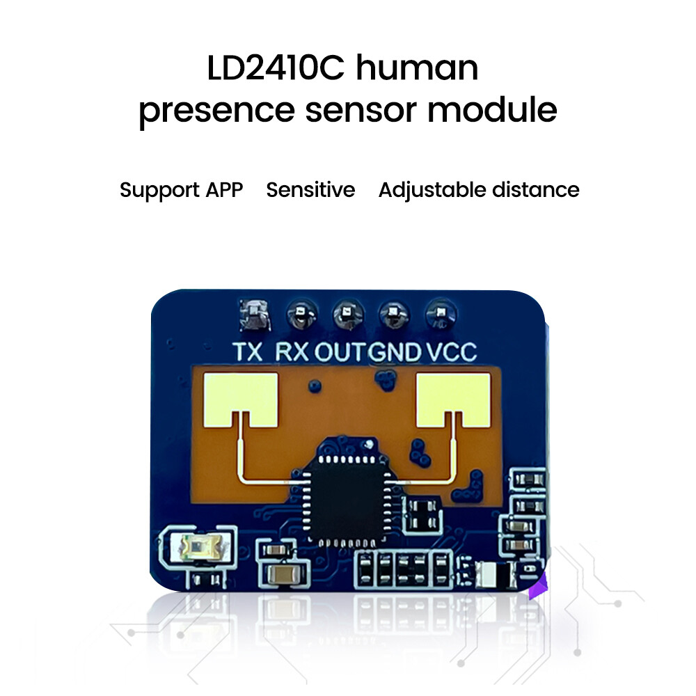 HLK-LD2410C DC5V 24G Human Presence Status Radar Sensor Motion Detection Module