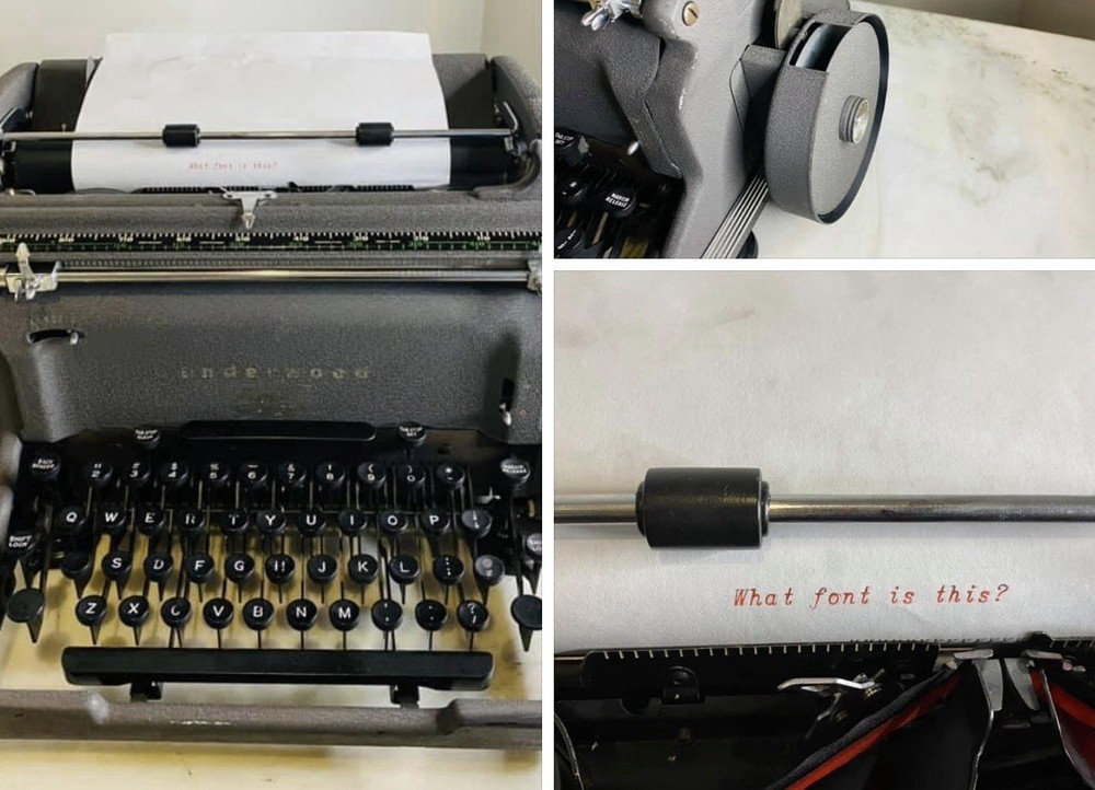 Underwood Typewriter – Rare Cleaned Italic Display Typeface