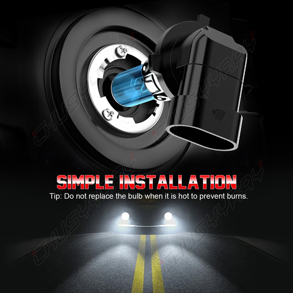 9005 Halogen Headlight Super Bright Bulbs Kit White 6000K High Beam NEW 2PCS