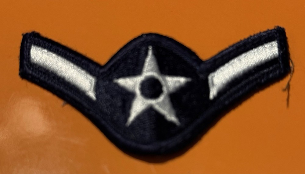 USAF Rank Chevron Patch E-2 Airman 3rd Class Korea ...090