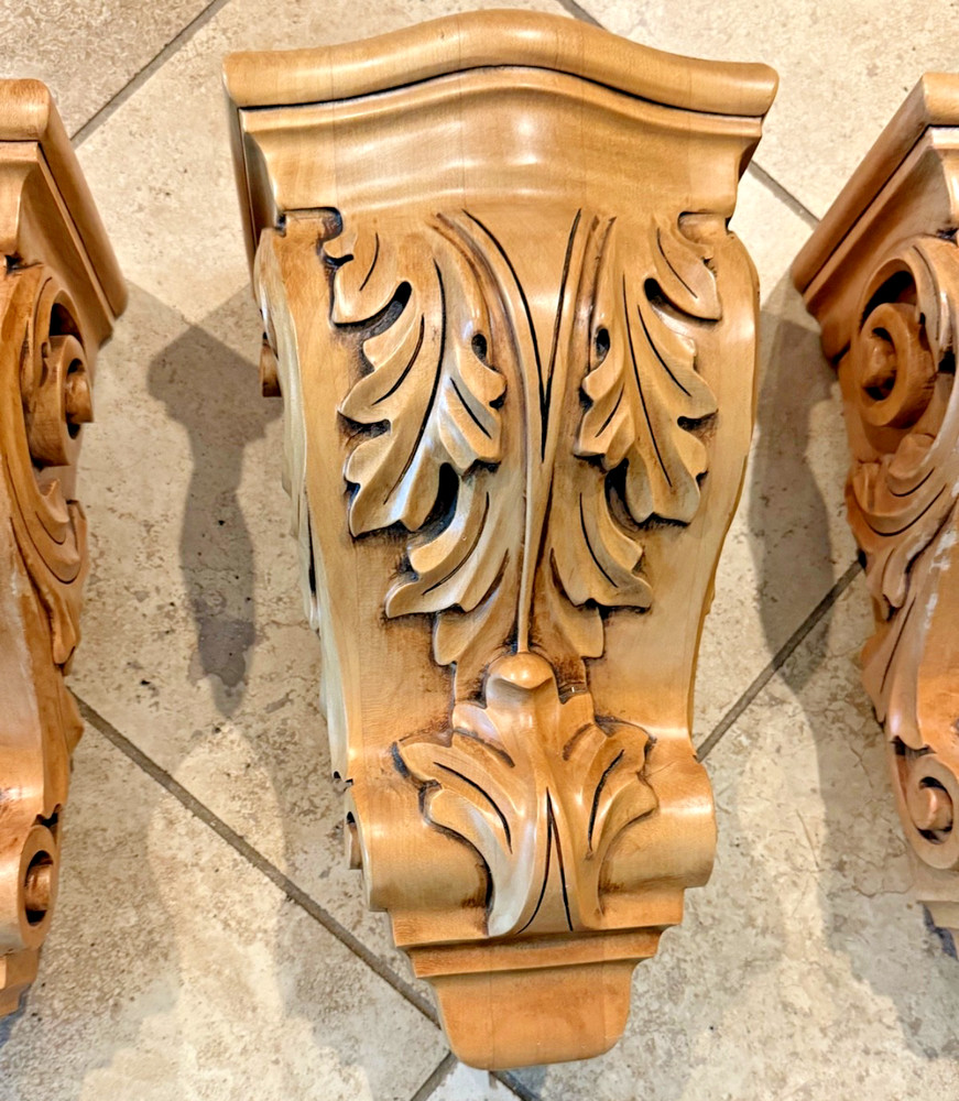 Solid Wood Corbel for Cabinet, fireplace mantel, kitchen island