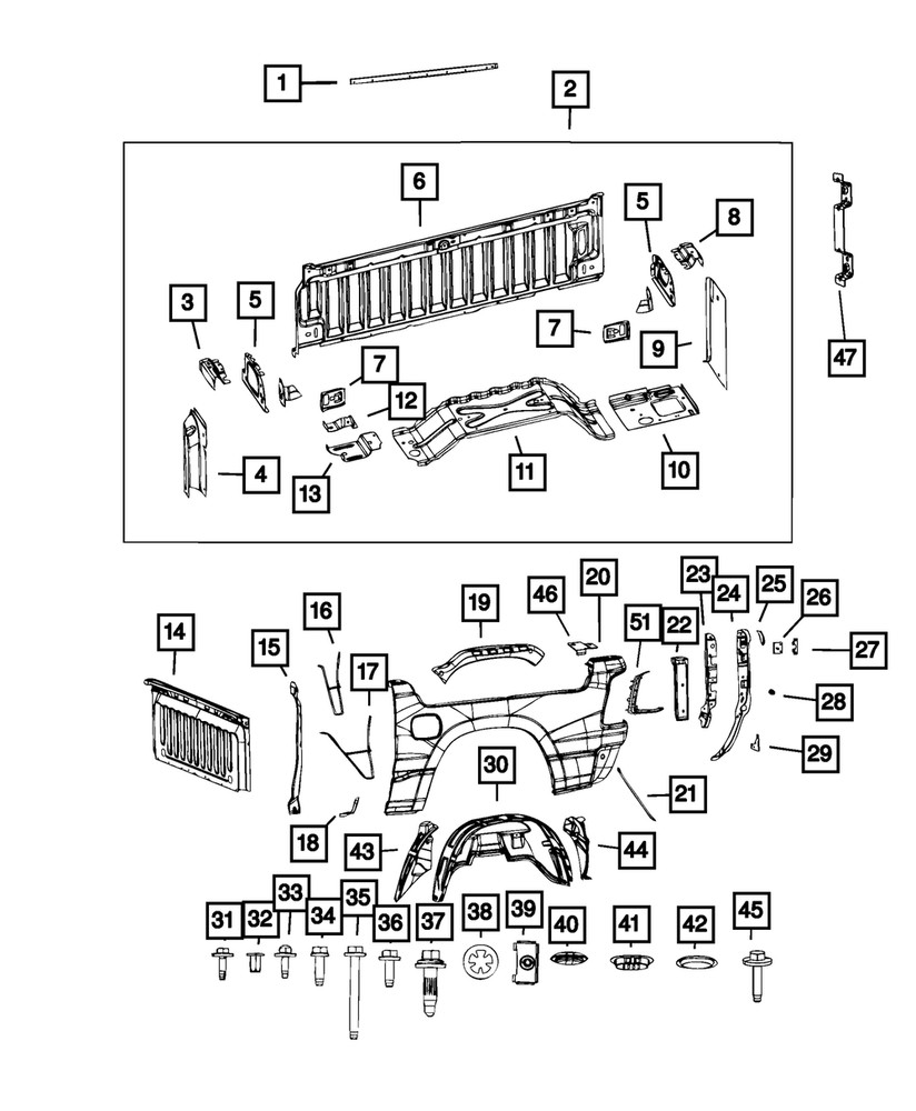 Genuine Mopar D Pillar Upper Reinforcement Left 68381791AA