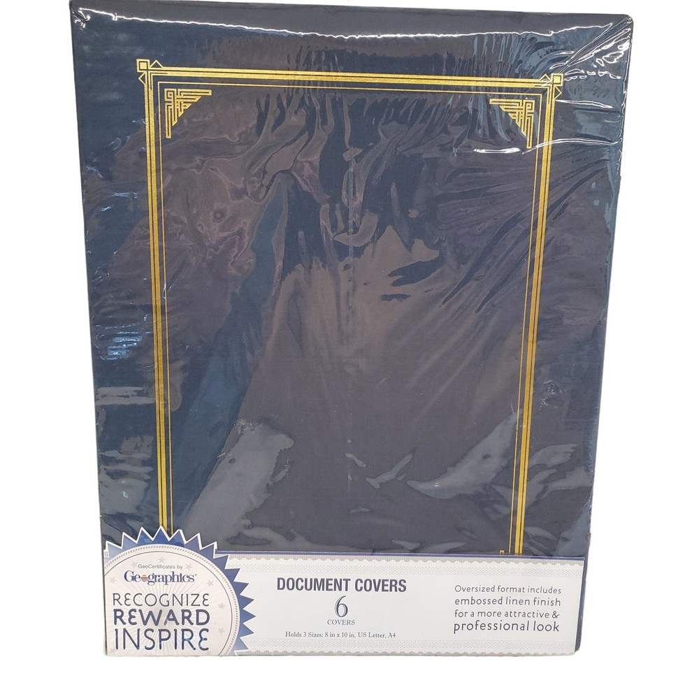 Document Covers Certificate Holder Oversized Embossed Linen Finish Geographics