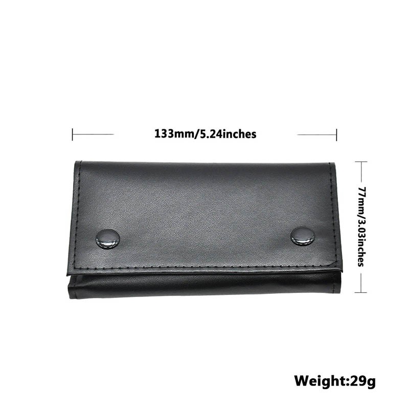 Black PU Leather Cigarette Case -Slim, Multi-Functional, Gift Ready Father's Day