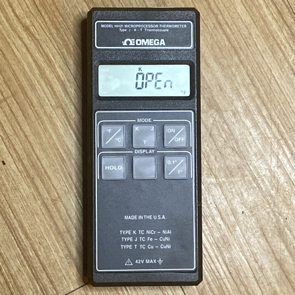 Vtg Omega HH21 Microprocessor Thermometer Works But Untested No Probe