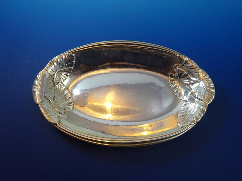 Sterling Silver by International 9" Serving Tray with Leaf Pattern (#1181)