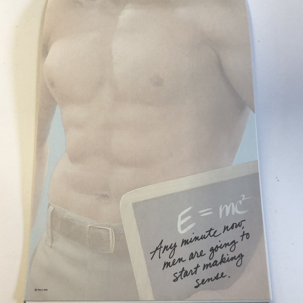 Vintage Funny Sexy Make Stripper Tablet Notepad - Six Pack Bow Tie