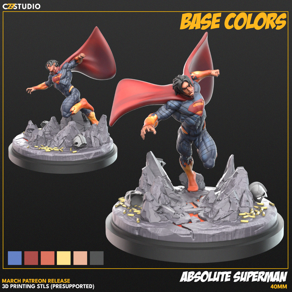 Absolute Superman - IDW Adventures - 3d Printed TTRPG Miniature