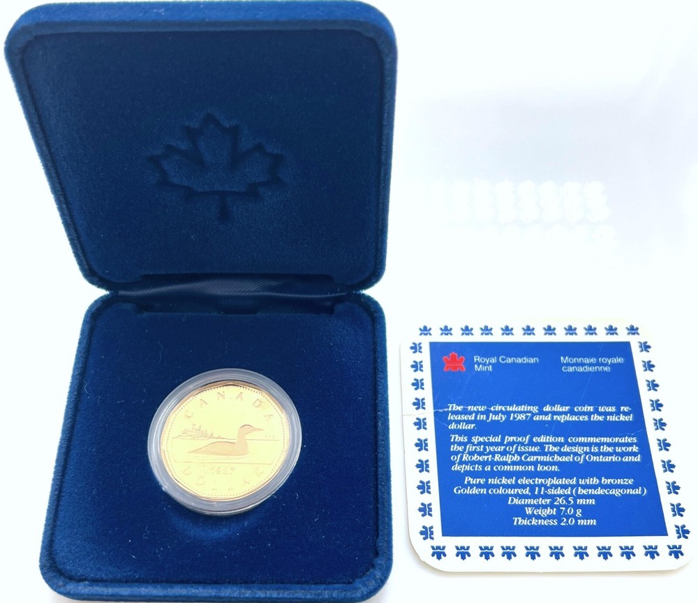 1987 Canada $1 Royal Canadian Mint with Box/COA