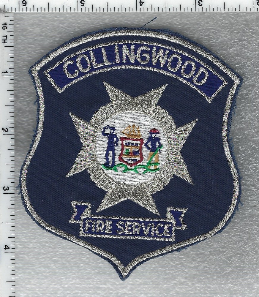 Collingwood Fire Service (Ontario, Canada) Silver Bullion Shoulder Patch