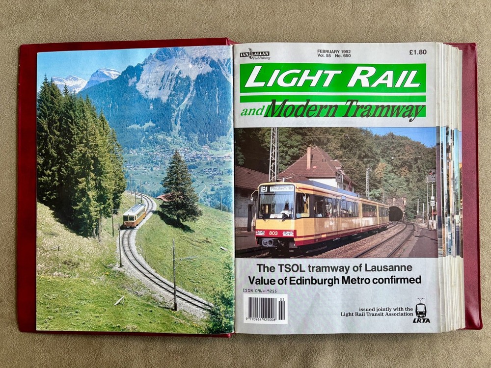 Light Rail and Modern Tramway Magazines 1992 Complete 12 Issues in Binder (A58)