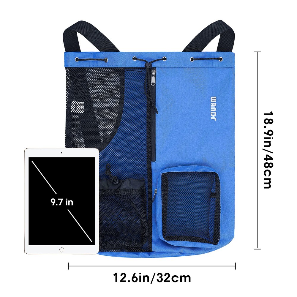 Swim Bag Mesh Drawstring Backpack with Wet Pocket for Swimming, Gym, and Work...