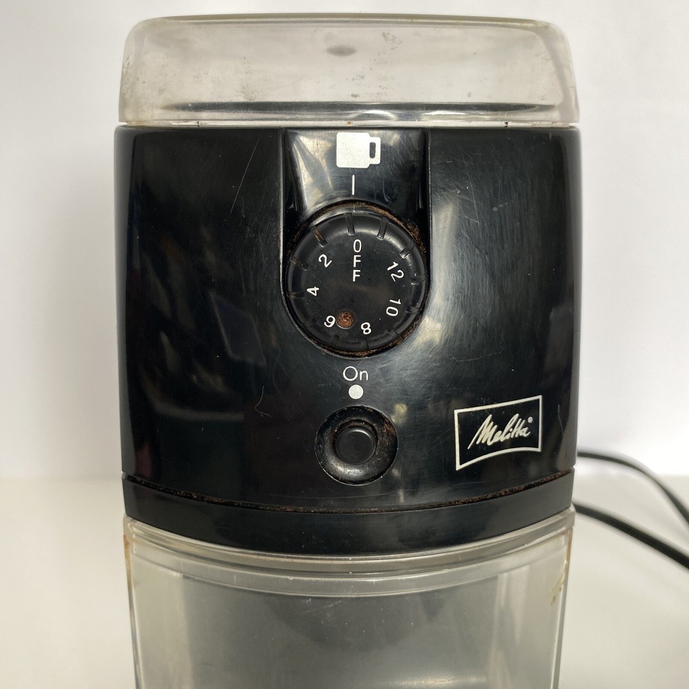 Melitta Electric Coffee Mill Grinder Kitchen Tool Model MEM1B Fine-Course WORKS