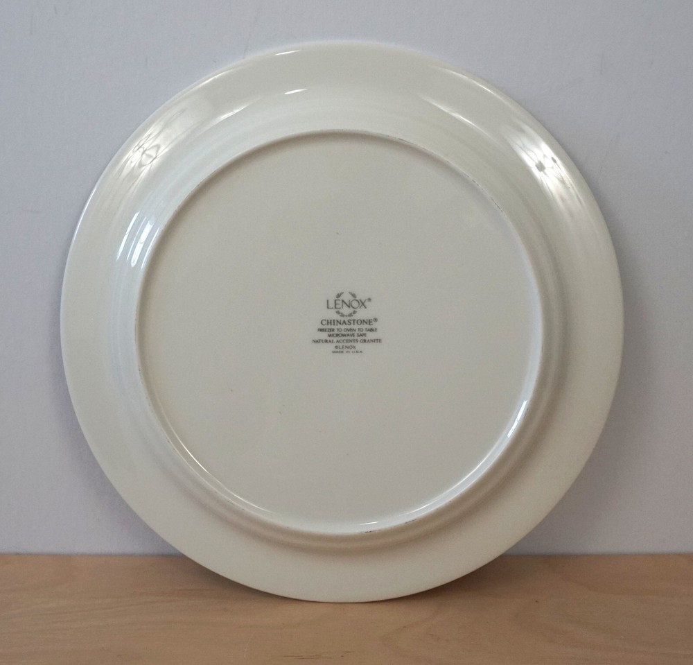 Lenox Natural Accent Granite Gray White Dinner Plate 10.75"