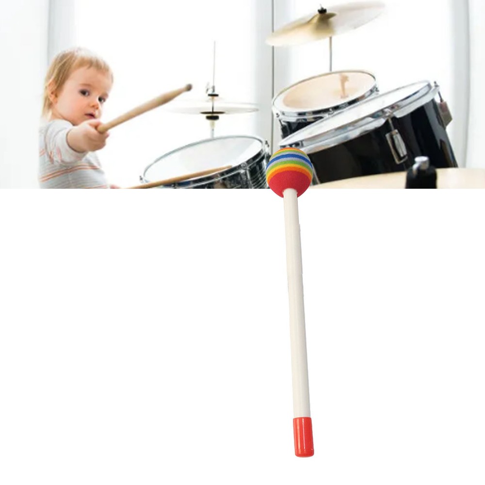 Kids Drumsticks Colorful Round Drum Stick Hand Percussion Sticks