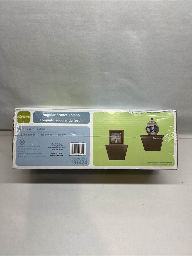 Real Organized Angular Sconce Combo Self, Item #191424 6”X4”X4” Brown Finish