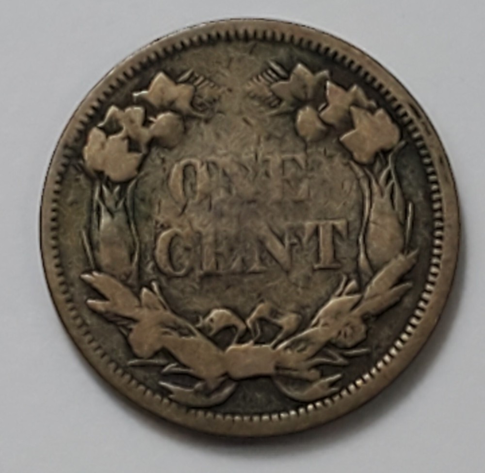 #3 Fine "S/L" Low Mintage 1858 Flying Eagle Cent