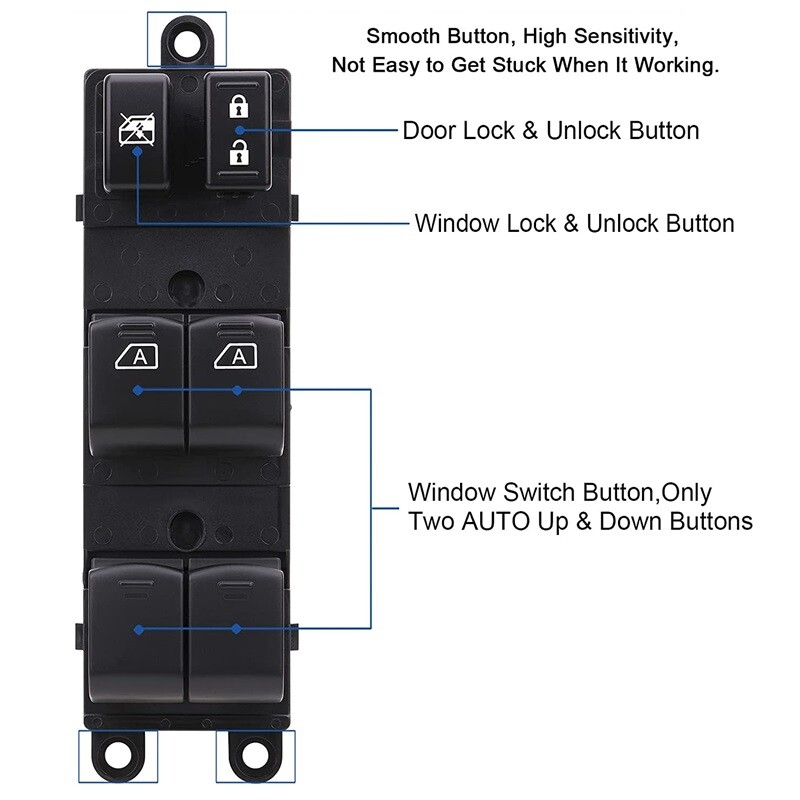 Master Power Window Control Switch Button Control for 07-12 Nissan Pathfinder