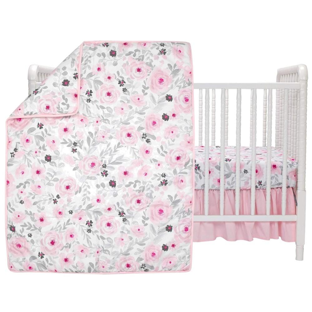 Watercolor Floral Nursery Bedding Set