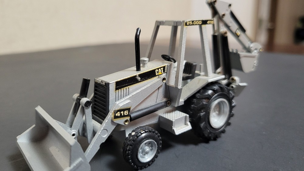1:50 Scale Diecast CAT 416 Backhoe Loader- SILVER Limited Edition - NZG 285