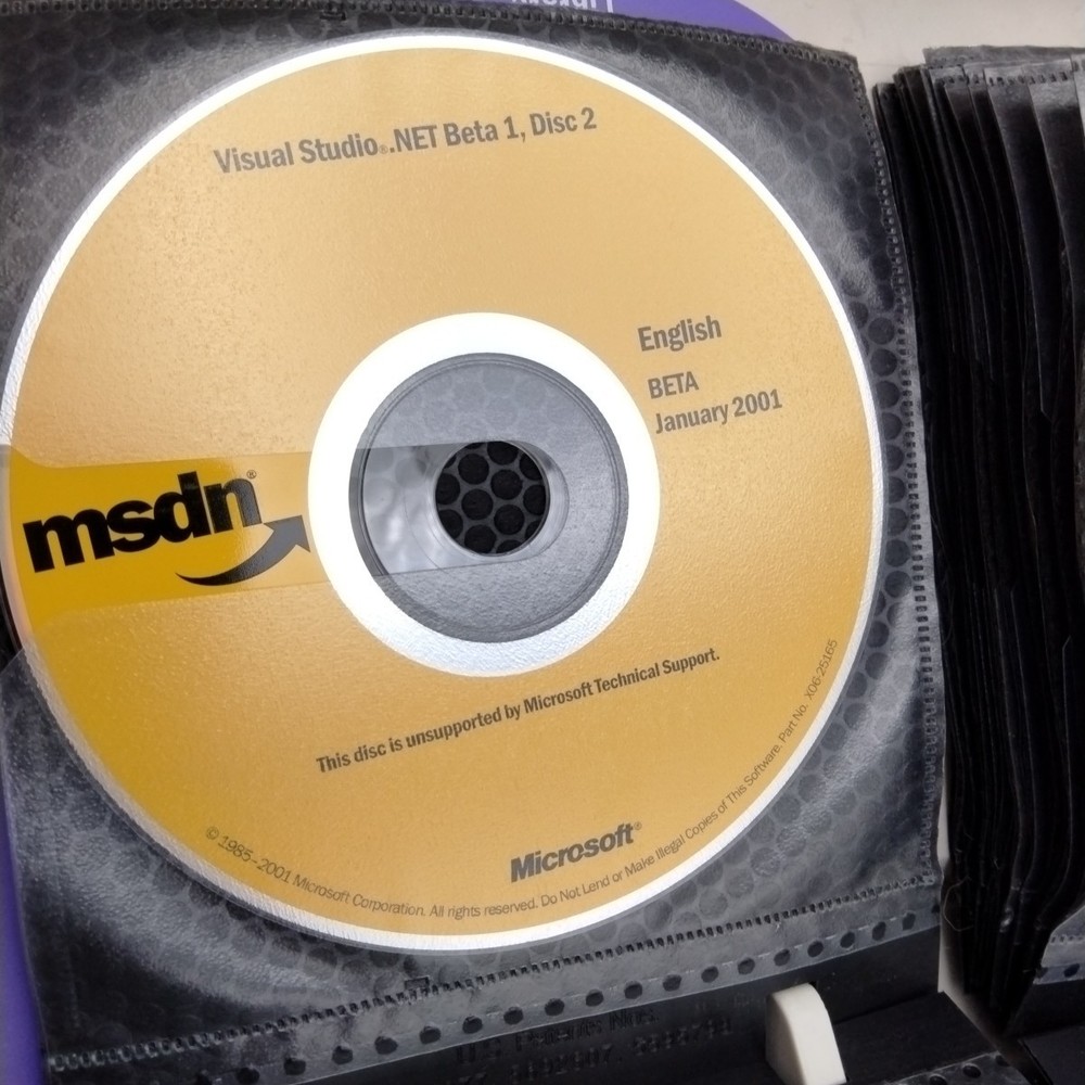 MSDN Subscription Software Library 2001 Including Codename Whistler