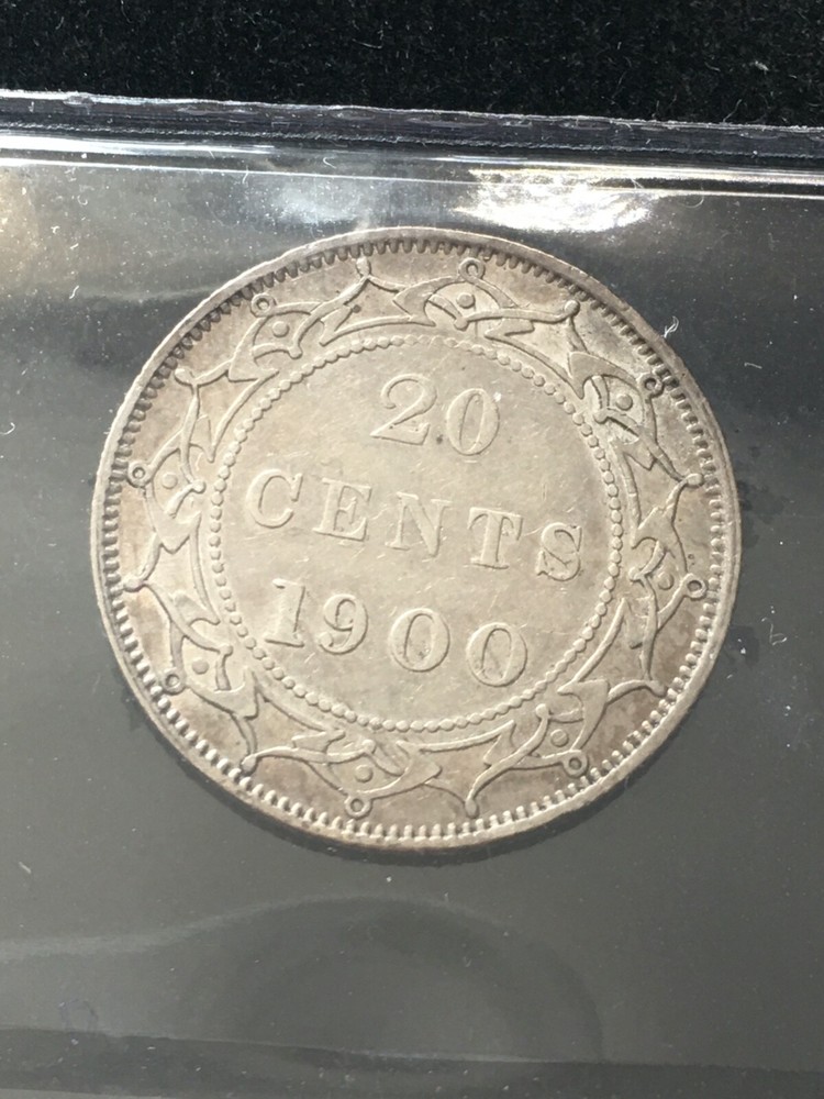 1900 ICCS Graded Newfoundland Twenty Cent **EF-45**