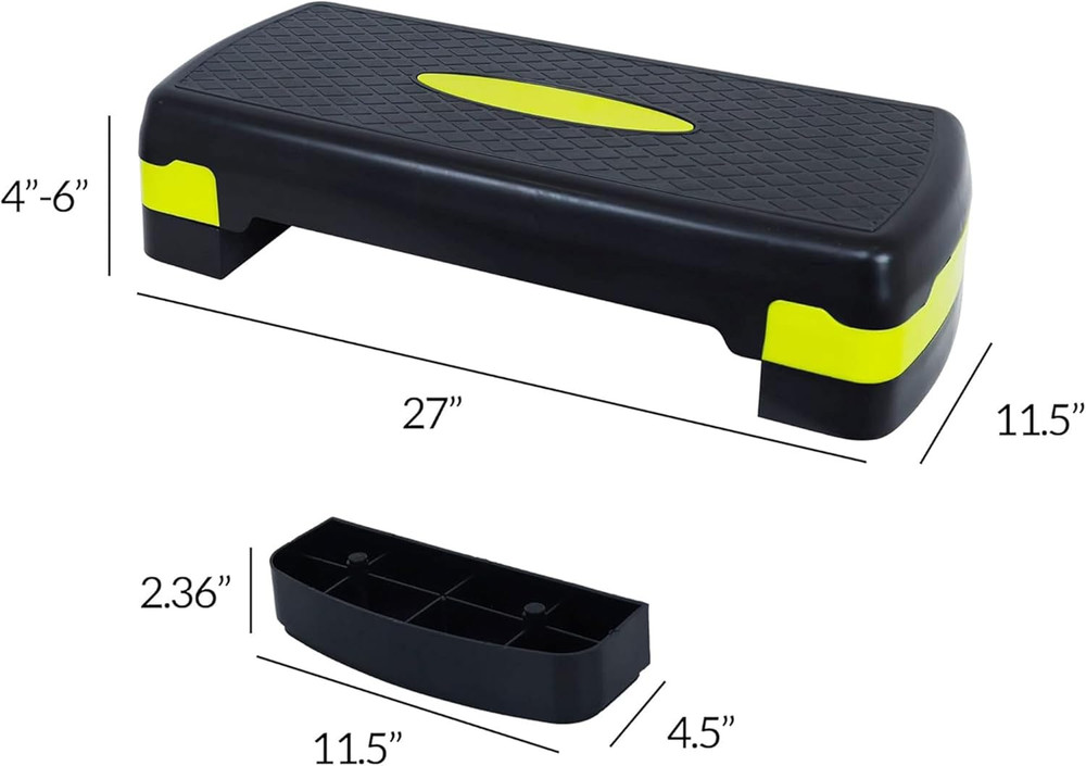 Adjustable Workout Aerobic Stepper Step Platform Trainer, 27-Inch, Multiple Colo