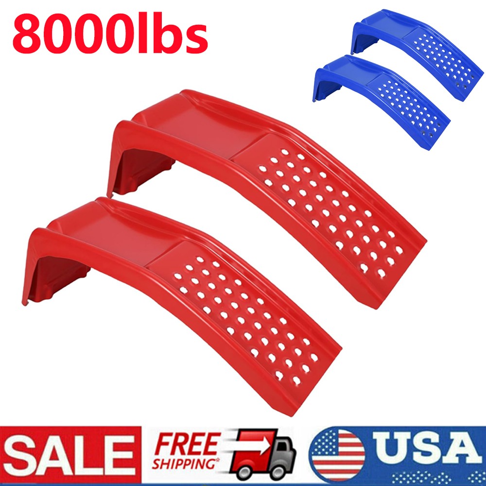 Set of 2 Car Ramp Support 8000lbs Gross Vehicle Weight Heavy Duty Auto Truck