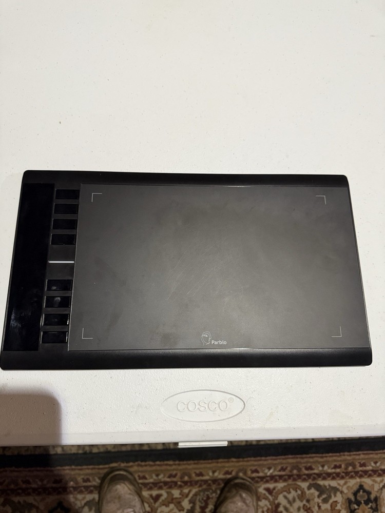 Parblo A610 Drawing Graphics Tablet w/ Rechargeable Pen & 8 Express Keys w/Box