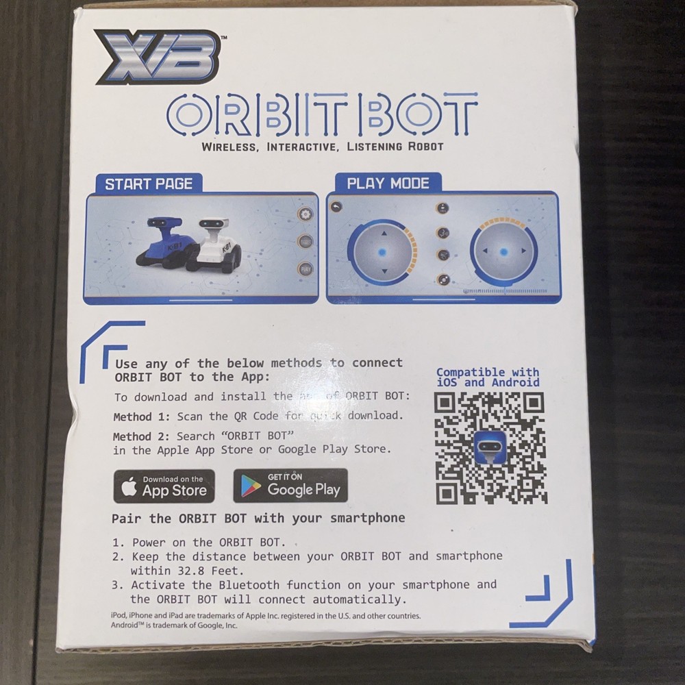 X/B Orbit Bot Bluetooth Wireless Interactive Listening Robot