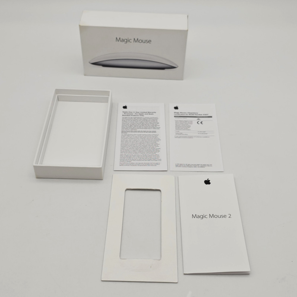 Genuine EMPTY BOX & DOCUMENTS For Apple Magic Mouse 2 Model A1657 MLA02LL/A OEM