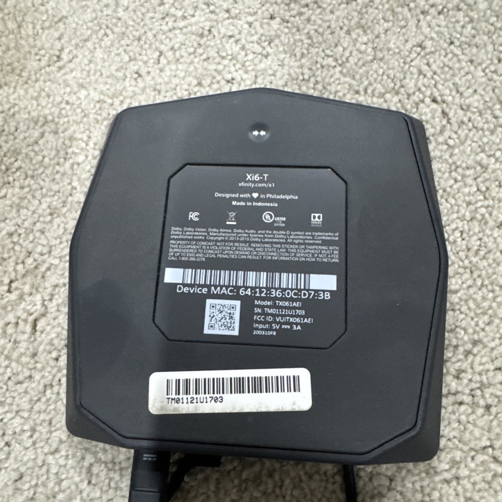Comcast Xfinity Xi6-T Flex TV Streaming Box