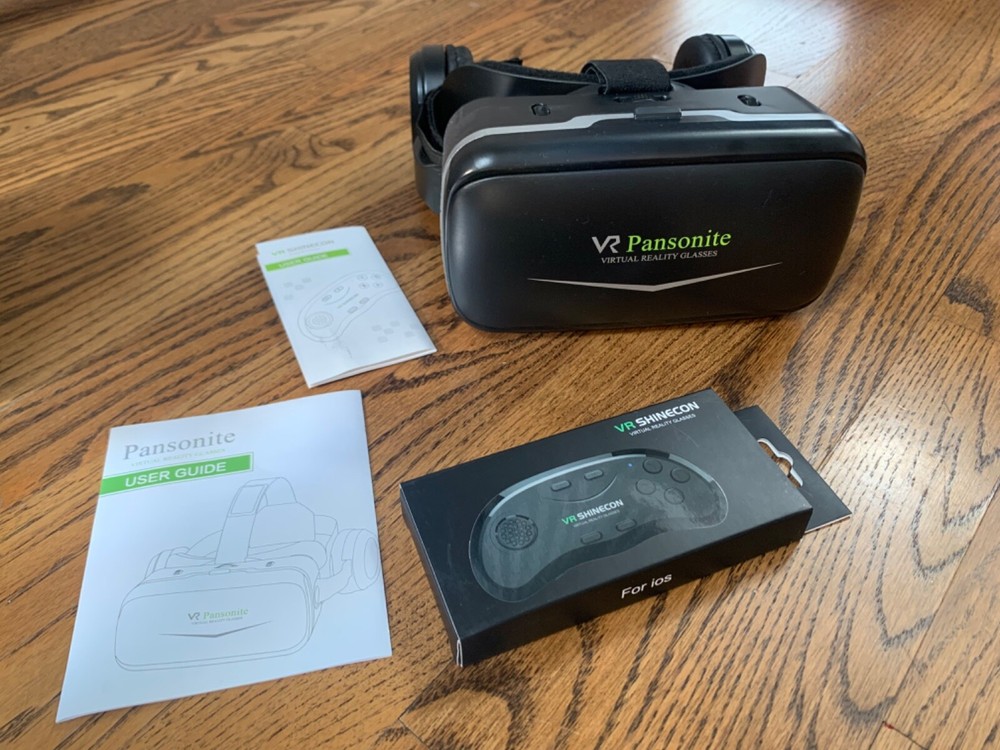 Pansonite VR Headset 3D Glasses Virtual Reality w/ Remote Controller