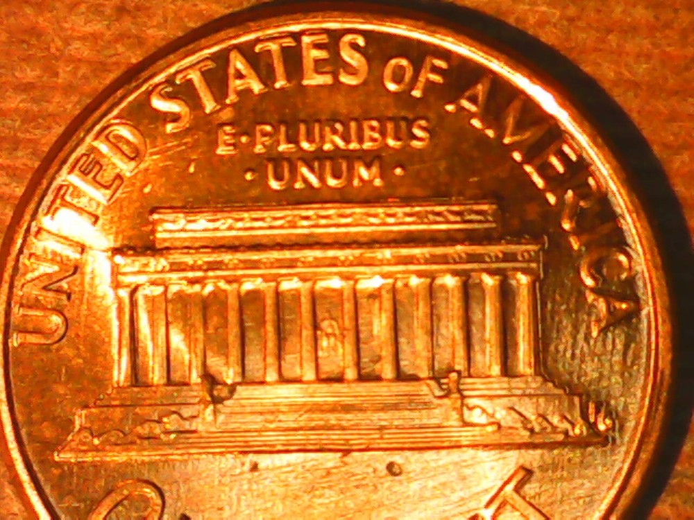 1990 Penny Die Crack Reverse